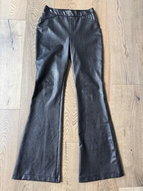 Spanx Faux Leather Flare Pants in Espresso Brown M